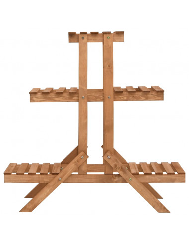 Piedistallo per Piante 83x25x83 cm in Legno di Abete