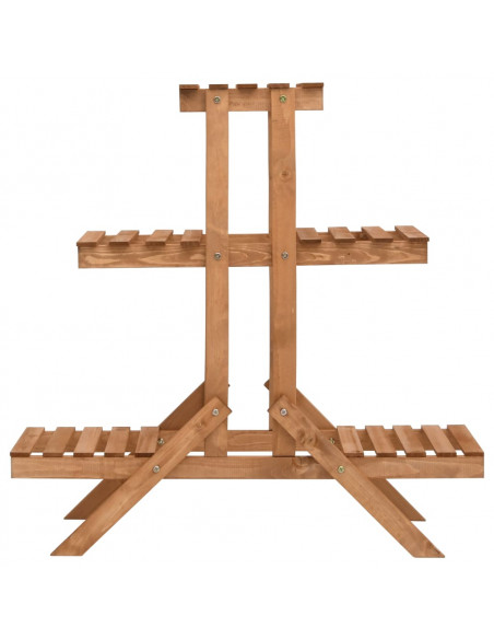 Piedistallo per Piante 83x25x83 cm in Legno di Abete