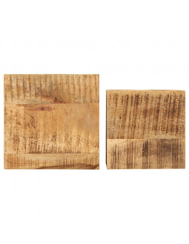 Supporti per Piante 2 pz in Legno Massello di Mango