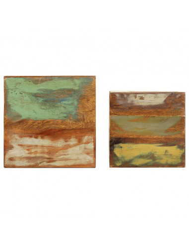 Supporti per Piante 2 pz in Legno Massello di Recupero