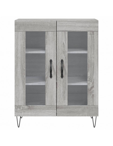 Credenza Grigio Sonoma 69,5x34x180 cm in Legno Multistrato