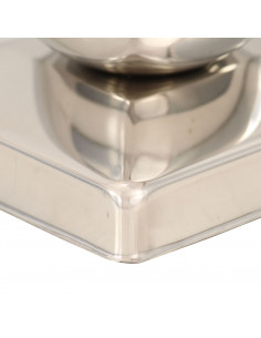 Tappi per Pali 6 pz Estremità a Globo in Acciaio Inox 71x71 mm