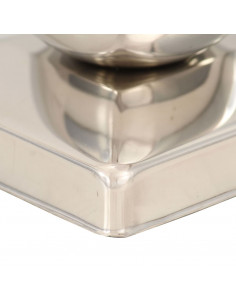 Tappi per Pali 6 pz Estremità a Globo in Acciaio Inox 91x91 mm