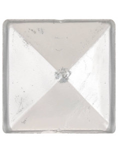 Tappi per Pali a Piramide 6 pz in Metallo Zincato 71x71 mm