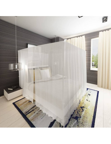 Set zanzariere quadrate per letto con aperture 2 pezzi