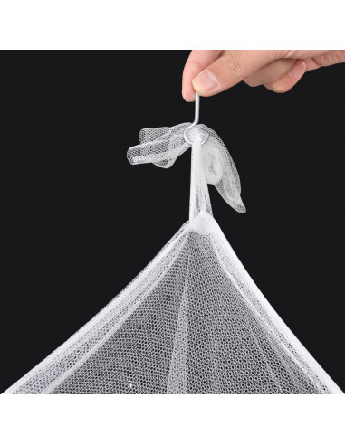 Set zanzariere quadrate per letto con aperture 2 pezzi