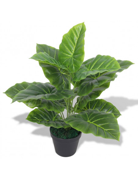 Taro Artificiale con Vaso 45 cm Verde