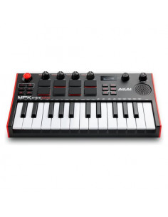 Tastiera controller disc jockey Akai MPK Mini Play Mk3 Black e Red