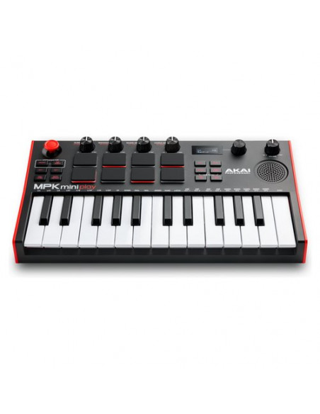 Tastiera controller disc jockey Akai MPK Mini Play Mk3 Black e Red