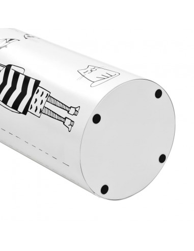 Porta Ombrelli con Disegni di Ragazze in Acciaio Bianco