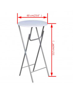 Tavoli da Bar Set 4 pz con Ripiano in MDF Bianco