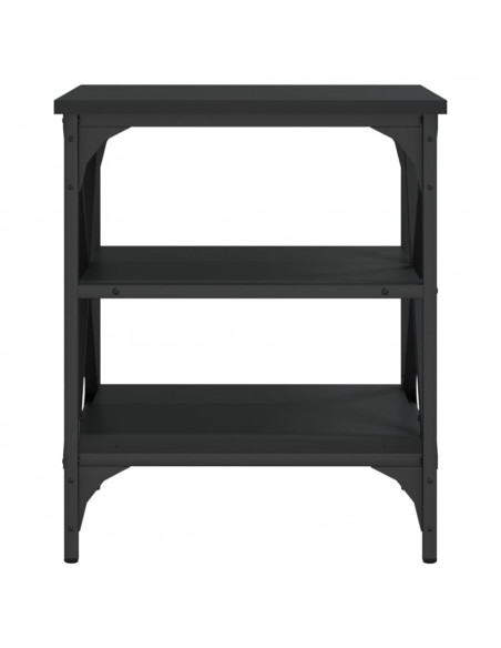 Tavolini 2 pz Neri 40x42x50 cm in Legno Multistrato