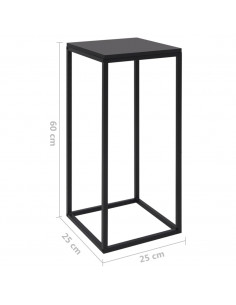 Tavolini 2 pz Neri in Acciaio