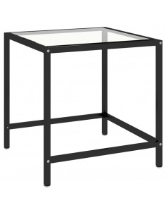 Tavolini 2 pz Neri in Vetro Temperato