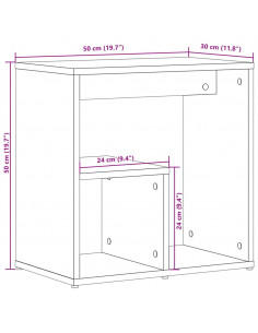 Tavolini 2 pz Rovere Marrone 50x30x50 cm in Legno Multistrato