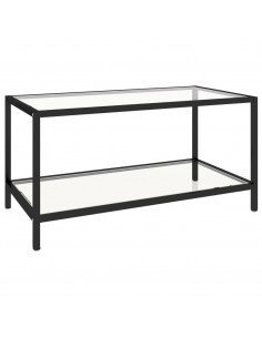 Tavolini 2 pz Trasparenti in Vetro Temperato