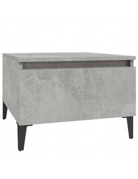Tavolini 2pz Grigio Cemento 50x46x35 cm in Legno Multistrato