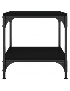 Tavolini 2pz Nero 40x40x40 cm in Legno Multistrato