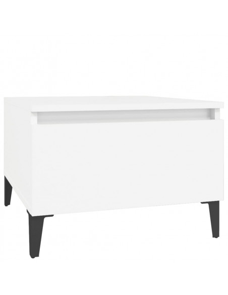 Tavolini Bianchi 2pz 50x46x35 cm in Legno Multistrato