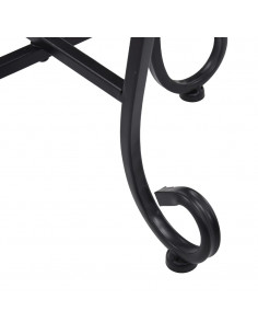 Tavolini con Mosaico 3 pz Nero e Bianco in Ceramica