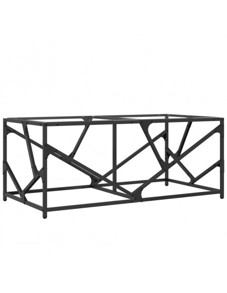Tavolini con Piano Vetro Trasparente 2 pz 98,5x50x41cm Acciaio