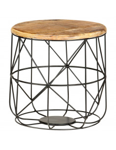 Tavolini da Caffè 2 pz in Legno Massello di Mango