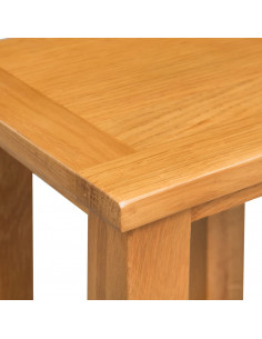 Tavolini da Salotto 2 pz 27x24x37 cm Legno Massello di Rovere