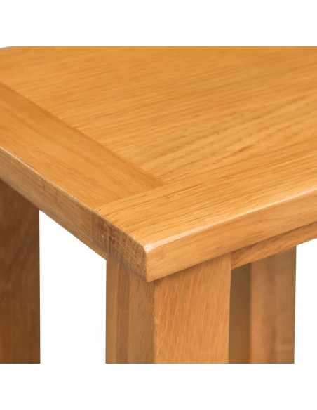 Tavolini da Salotto 2 pz 27x24x37 cm Legno Massello di Rovere