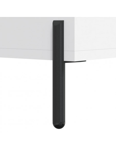 Tavolini da Salotto 2 pz Bianchi 50x50x40 cm Legno Multistrato