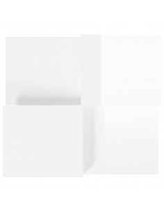 Tavolini da Salotto 2 pz Bianco Lucido in Legno Multistrato