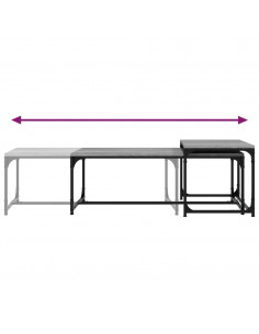 Tavolini da Salotto 2 pz Grigio Sonoma in Legno Multistrato