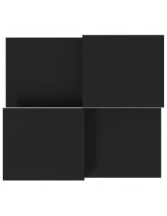 Tavolini da Salotto 2 pz Neri in Legno Multistrato