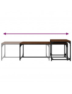 Tavolini da Salotto 2 pz Rovere Marrone in Legno Multistrato