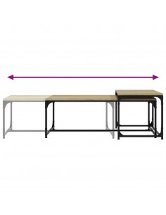 Tavolini da Salotto 2 pz Rovere Sonoma in Legno Multistrato