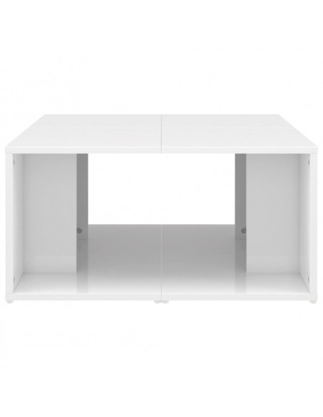 Tavolini da Salotto 4 pz Bianco Lucido 33x33x33 cm Multistrato