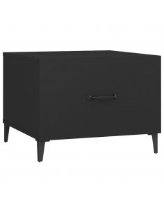 Tavolini da Salotto con Gambe in Metallo 2 pz Nero 50x50x40 cm