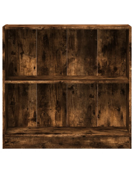 Libreria Rovere Fumo 80x24x76 cm in Legno Multistrato
