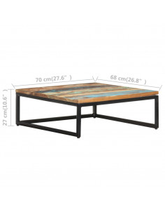 Tavolini da Salotto Impilabili 2 pz Legno Massello di Recupero