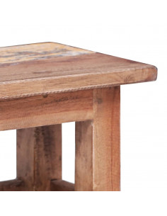 Tavolini Impilabili 2 pz in Legno Massello di Recupero