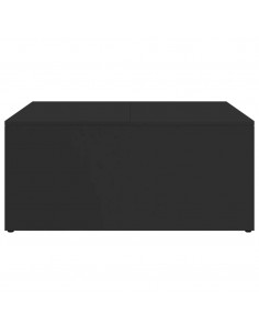 Tavolini Impilabili 2pz Neri in Legno Multistrato e Metallo