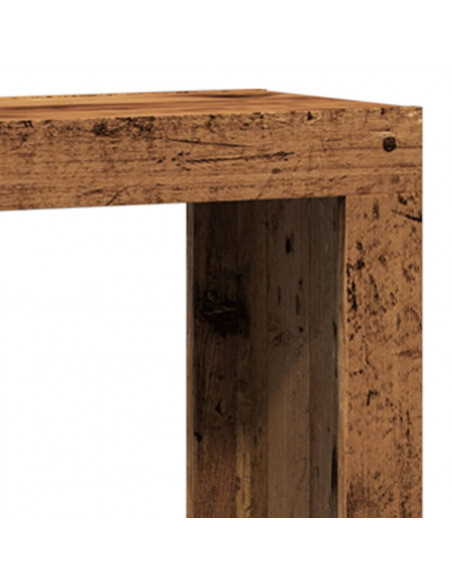 Tavolini Impilabili 3 pz Legno Antico in Truciolato