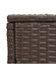 Tavolini Impilabili 3 pz Marroni in Polyrattan