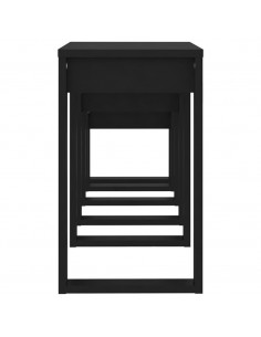 Tavolini Impilabili 3 pz Neri in Legno Multistrato