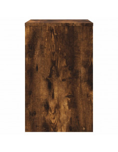 Tavolini Impilabili 3 pz Rovere Fumo in Legno Multistrato