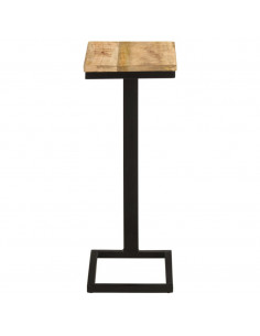 Tavolini Laterali 2 pz 31,5x24,5x64,5 cm Legno di Mango Grezzo