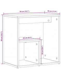 Tavolini Rovere Sonoma 2 pz 50x30x50 cm in Legno Multistrato