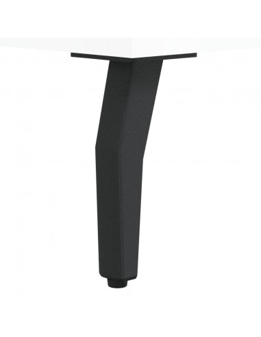 Tavolini Salotto 2pz Bianco Lucido 50x50x40cm Legno Multistrato