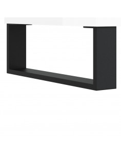 Tavolini Salotto 2pz Bianco Lucido 50x50x40cm Legno Multistrato