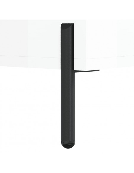 Tavolini Salotto 2pz Bianco Lucido 50x50x40cm Legno Multistrato