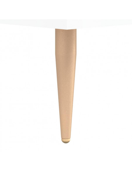 Tavolini Salotto 2pz Bianco Lucido 50x50x40cm Legno Multistrato
